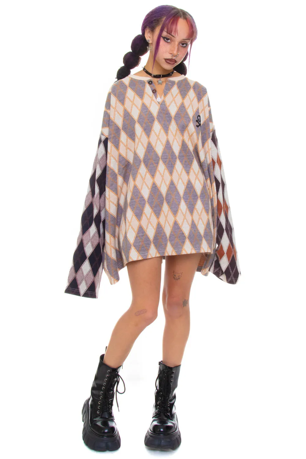 Argyle Darlene Oversized Henley