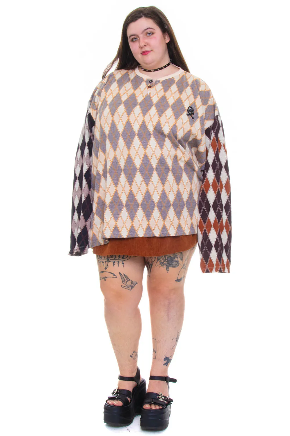 Argyle Darlene Oversized Henley