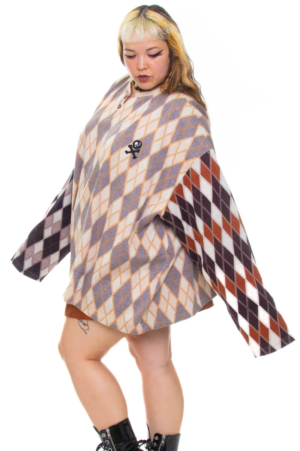 Argyle Darlene Oversized Henley