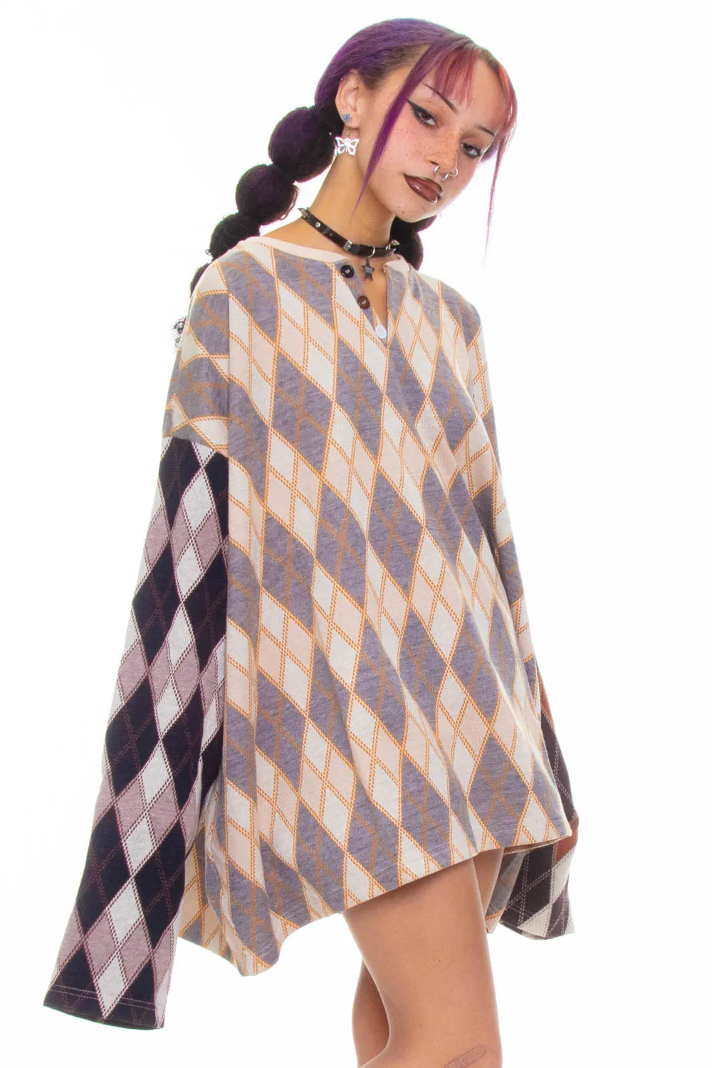 Argyle Darlene Oversized Henley