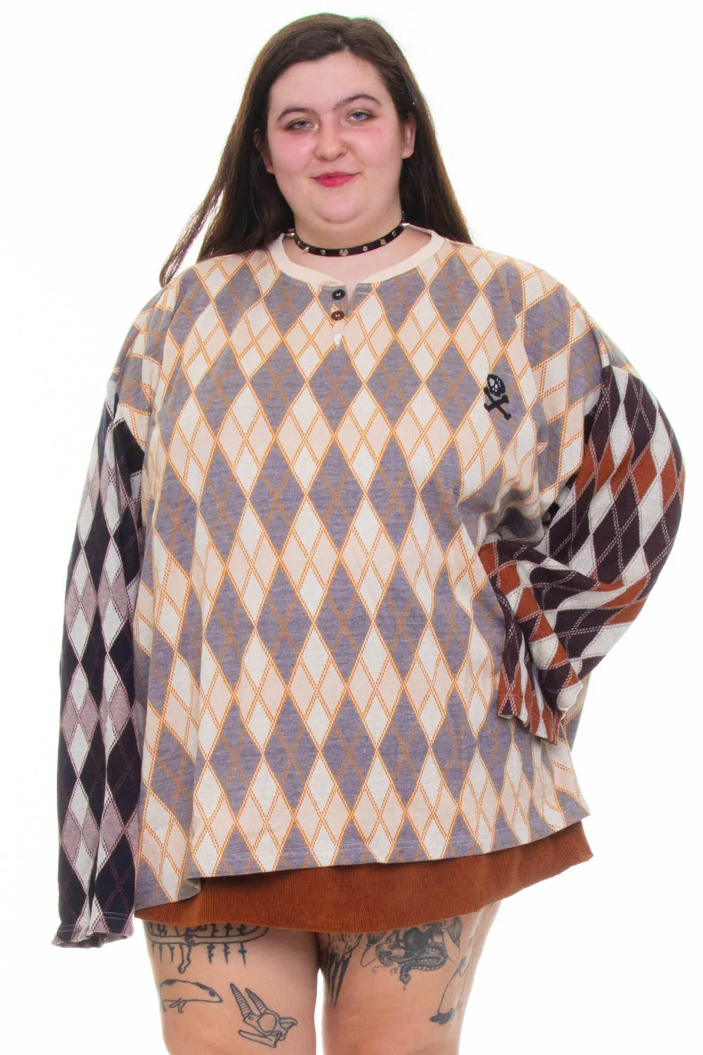 Argyle Darlene Oversized Henley