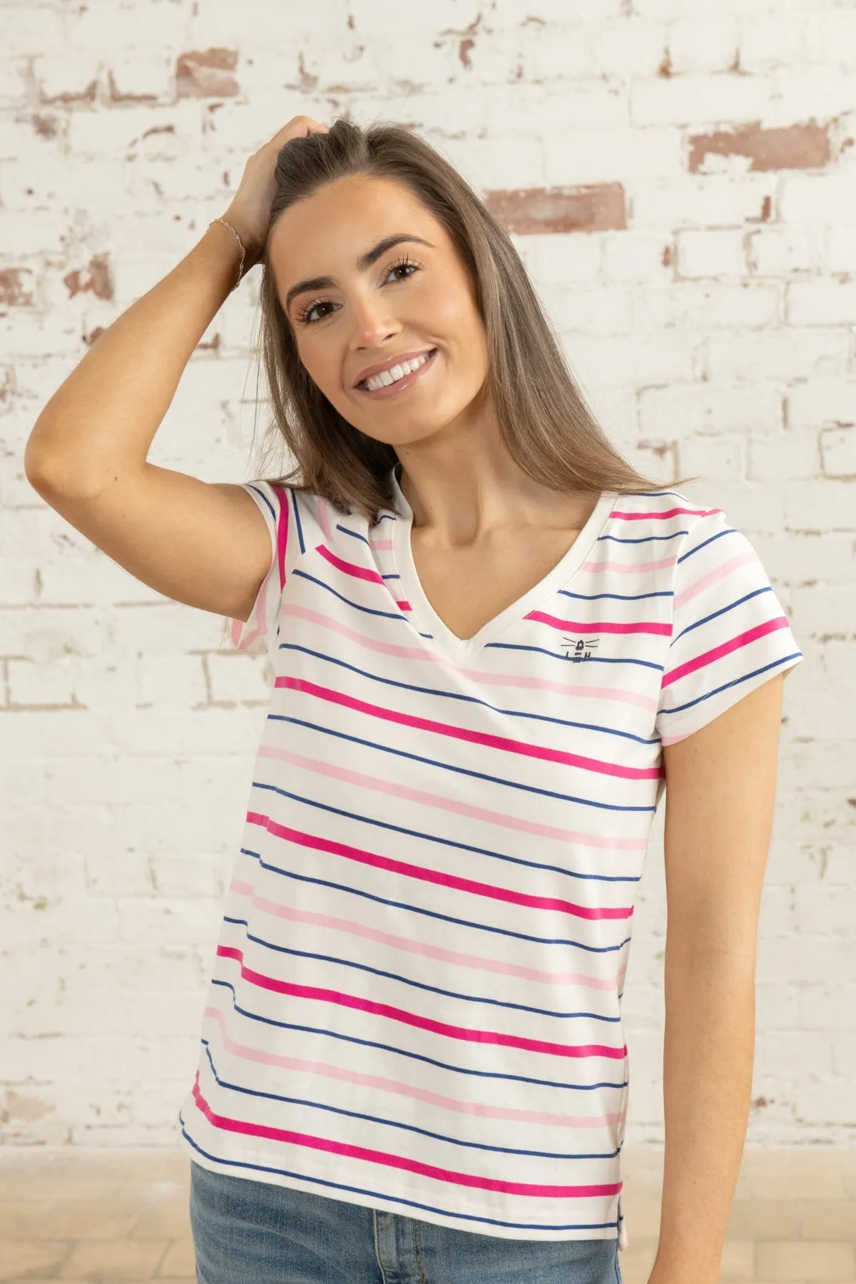 Ariana Tee - Pink Stripe