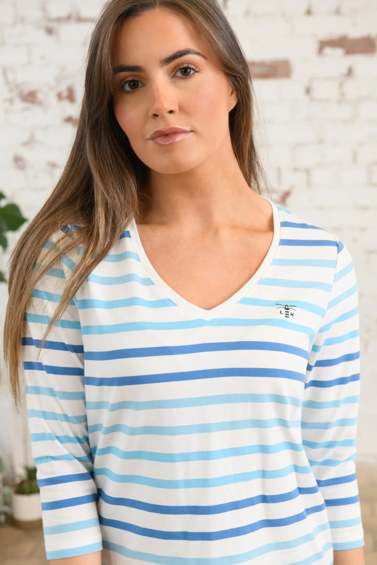 Ariana Top - Blue Stripe