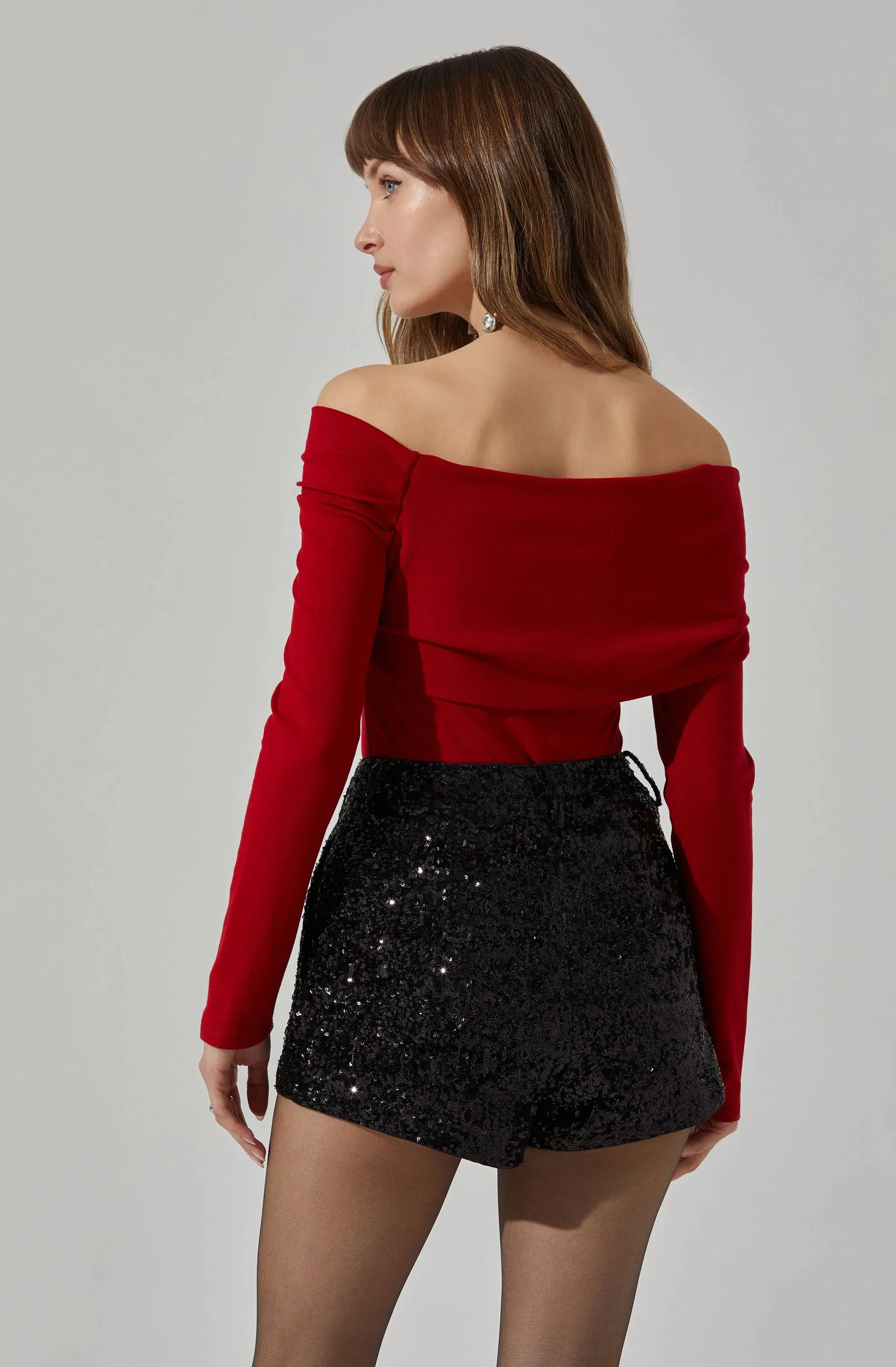 AST Red Jada Off Shoulder Top