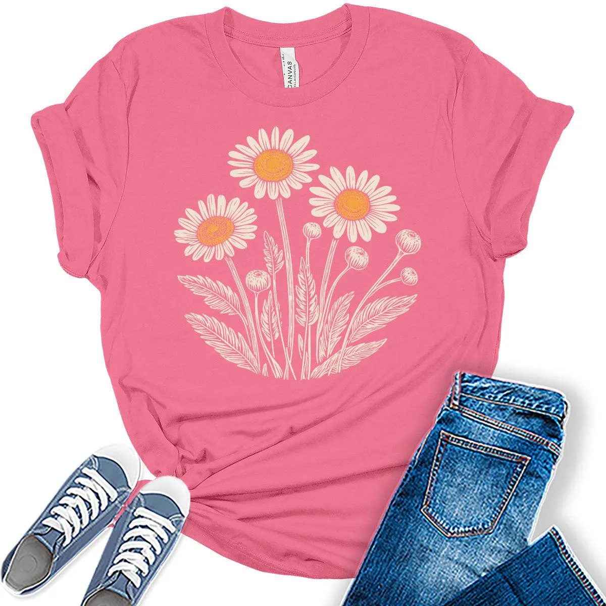 Beautiful Daisy Flower Shirt For Women