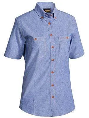 Bisley Workwear Women's Chambray Short Sleeve Shirt B71407L