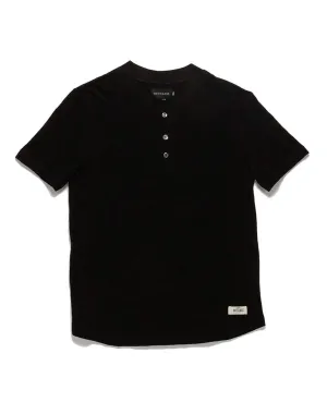 Black Slub S/S Henley