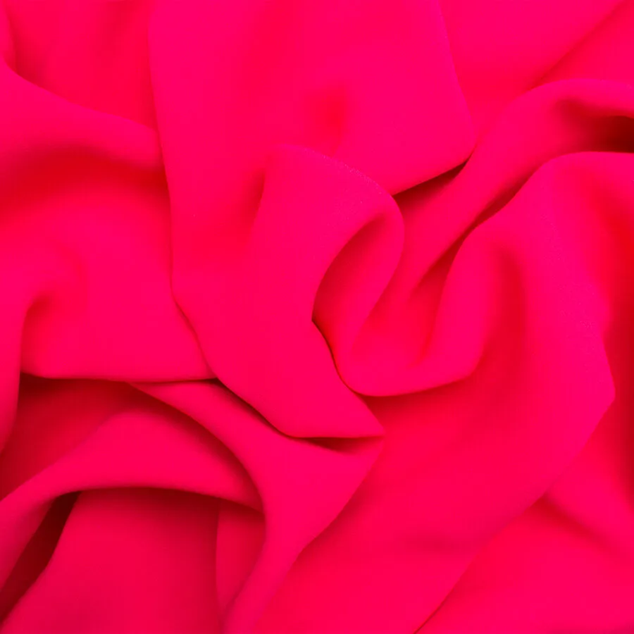 Bright Pink Triple Silk Georgette