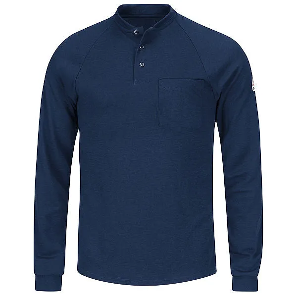 Bulwark Long Sleeve Tagless Henley Shirt - Cat 2 - (SML2)