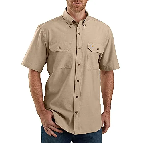 Carhartt 104369 Men's Loose Fit Midweight Chambray ShortSleeve Shirt