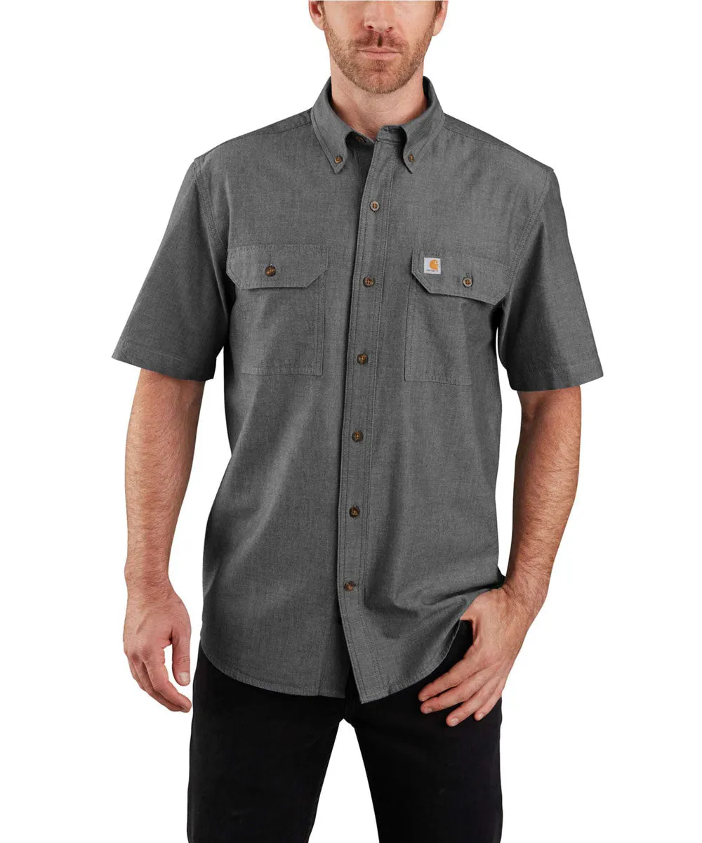 Carhartt Men's Short Sleeve Chambray Shirt - Black Chambray