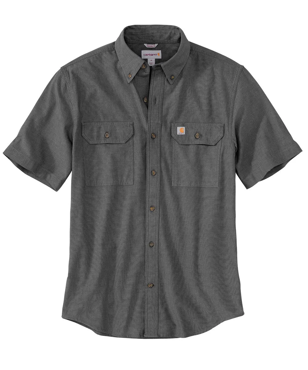 Carhartt Men's Short Sleeve Chambray Shirt - Black Chambray