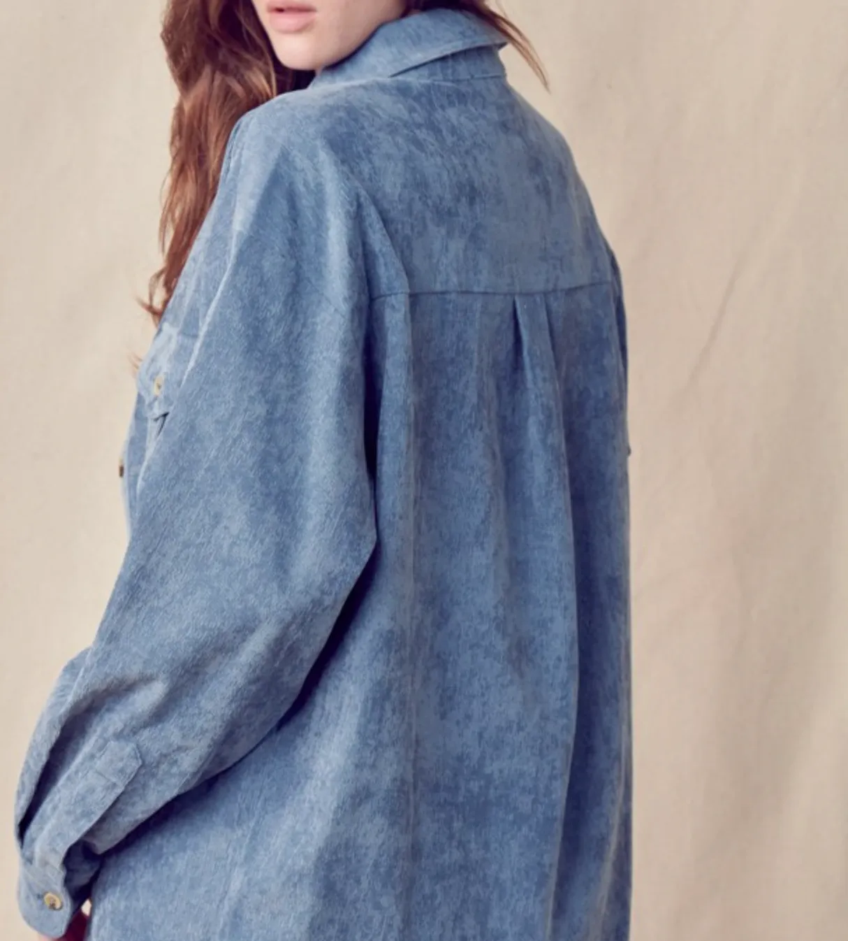 CORDUROY OVERSIZED SILHOUETTE SHIRT