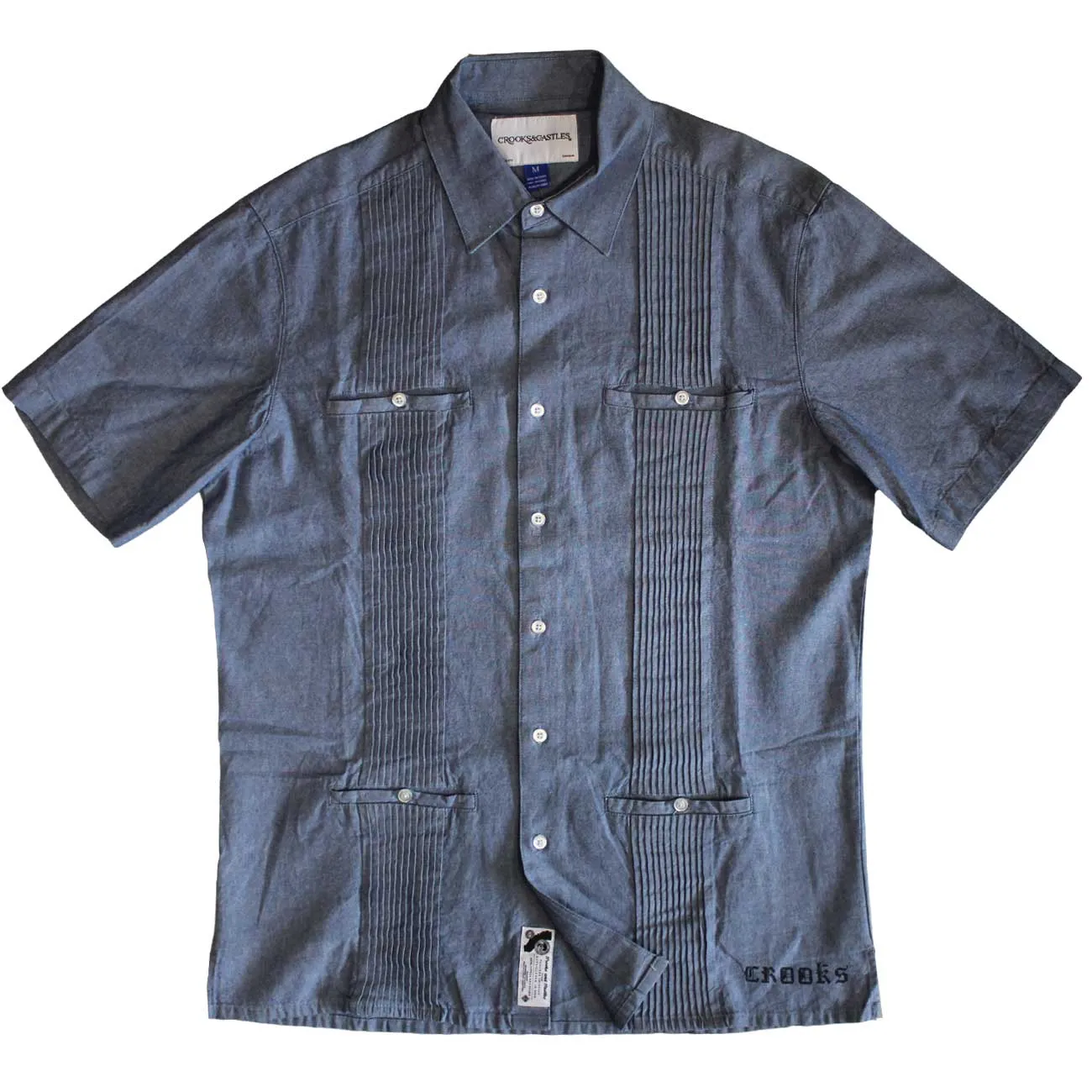 Crooks & Castles Santiago Short Sleeve Shirt Chambray