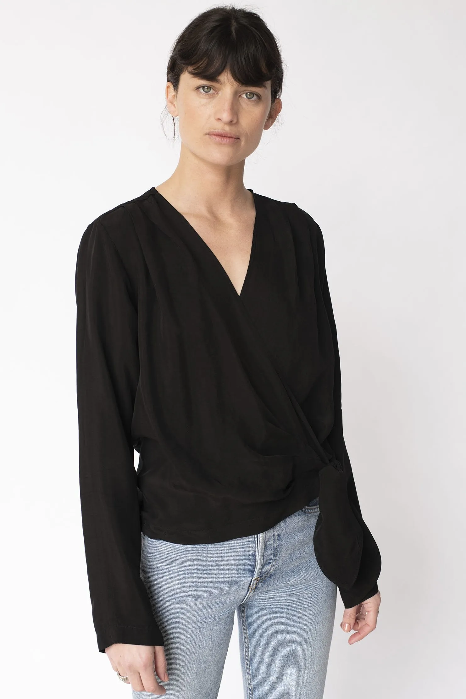 Cupro Wrap Top