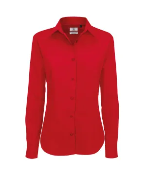 Deep Red - B&C Sharp long sleeve /women