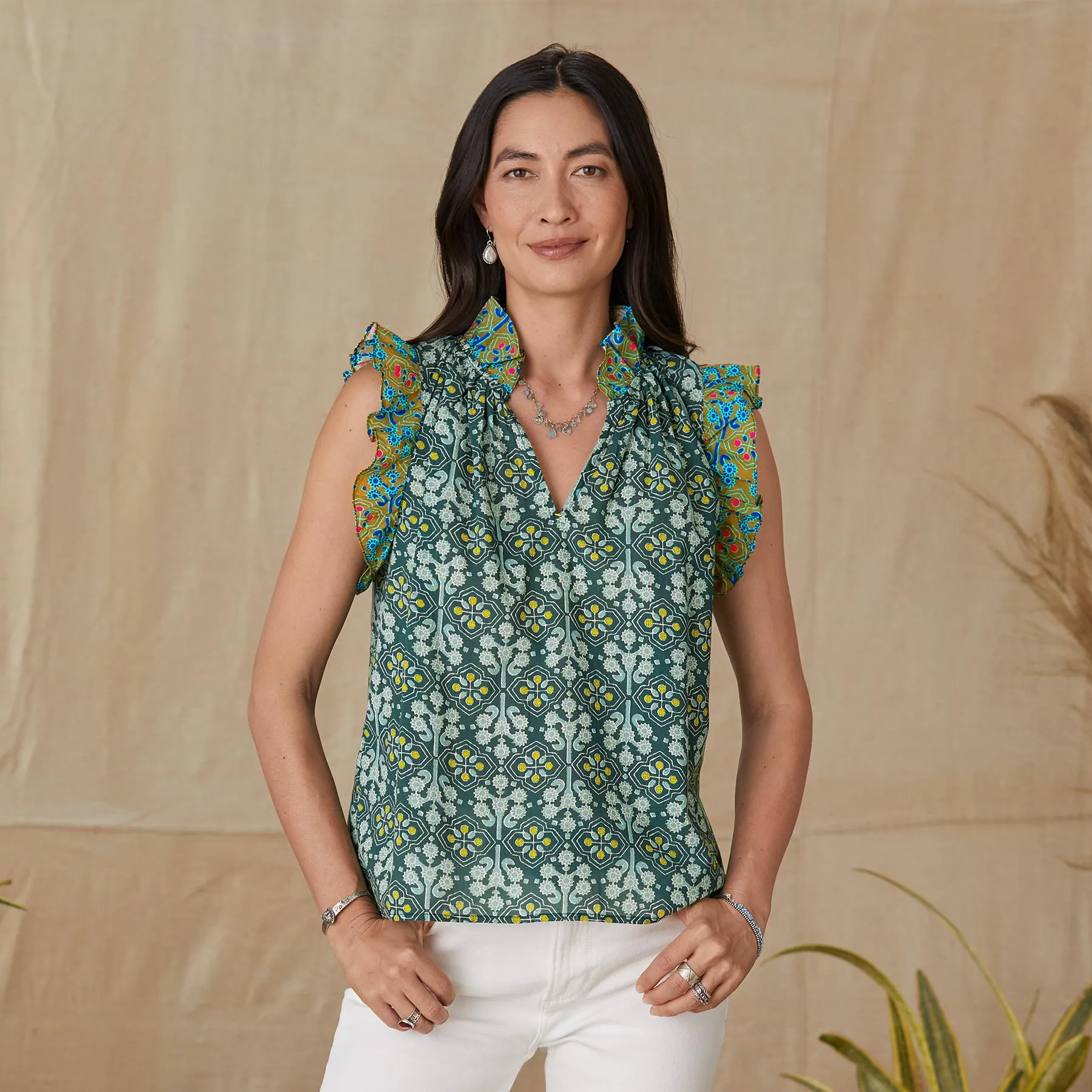 Delfina Floral Top