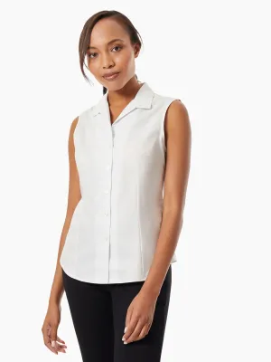 Easy-Care Sleeveless Button-Up Shirt