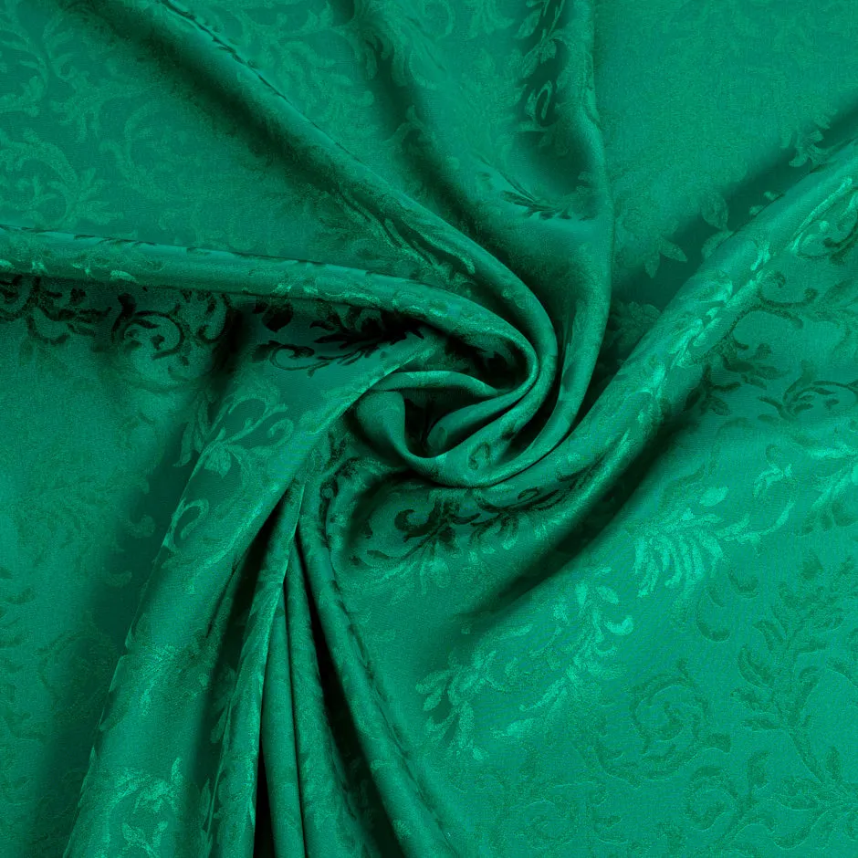 Emerald Green Jacquard Pure Silk