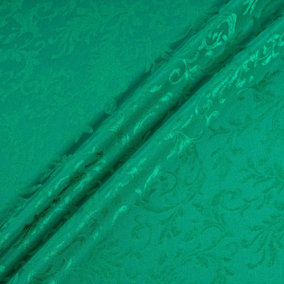 Emerald Green Jacquard Pure Silk