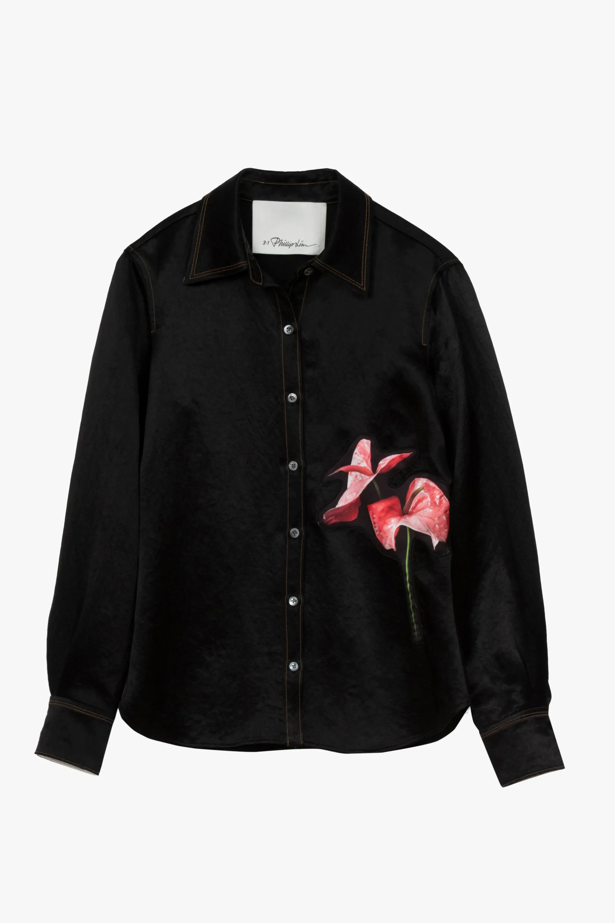 Floral Bouquet Appliqué Shirt