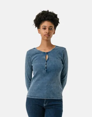 G-Star RAW Deep V Indigo Henley