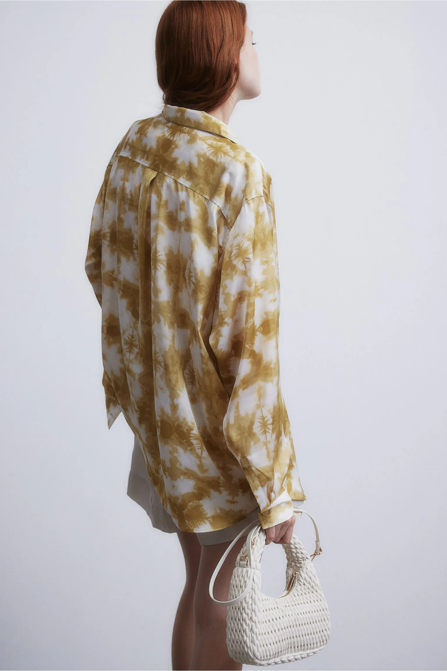 H&M Oversized Blouse, Yellow