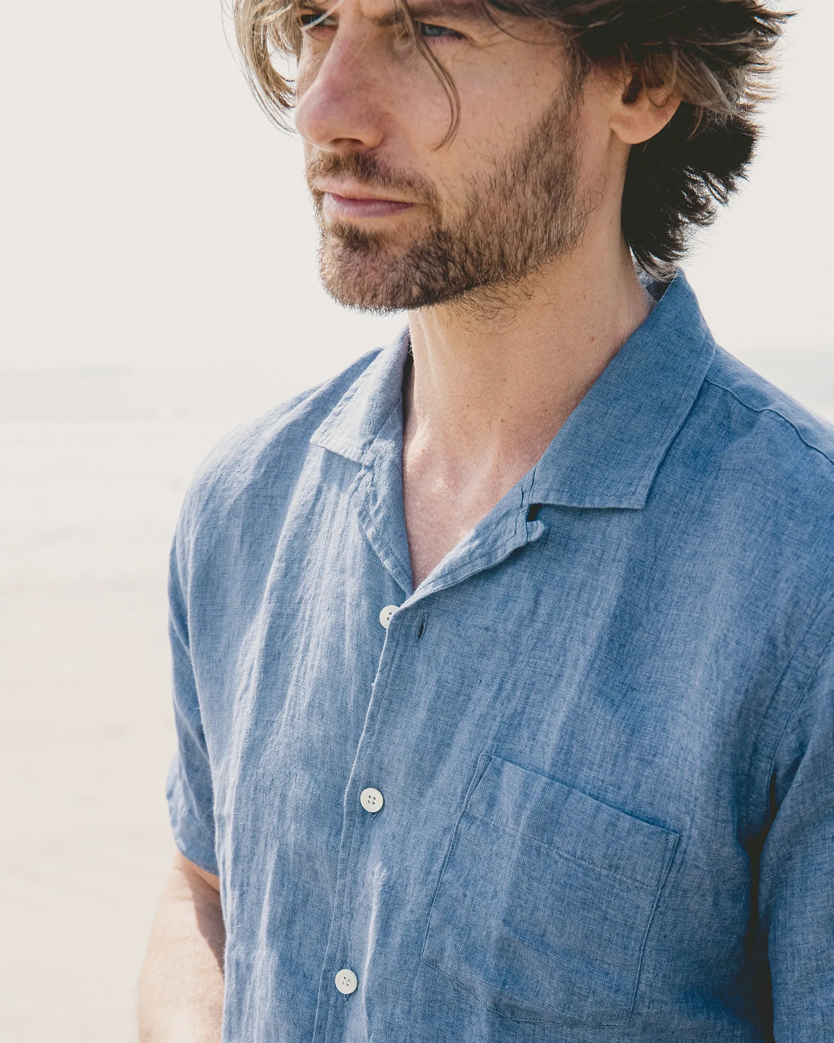 Hartford Short Sleeve Linen Shirt