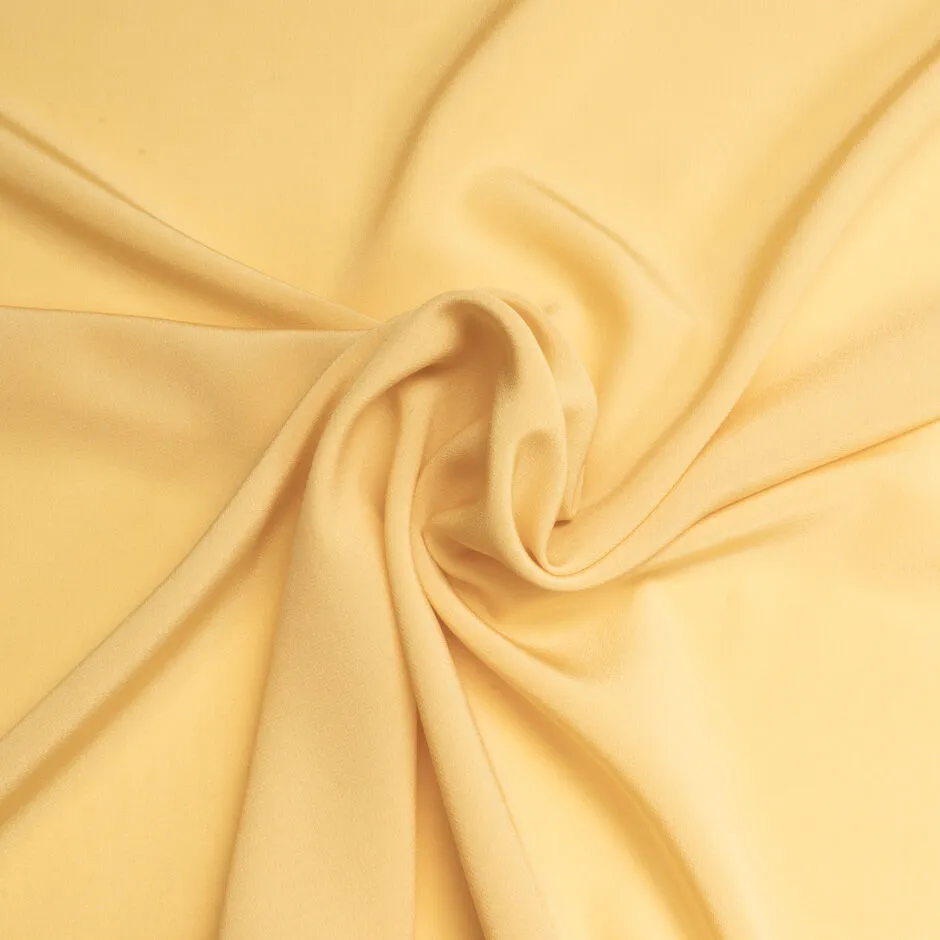 Honey Yellow Pure Silk Crêpe de Chine