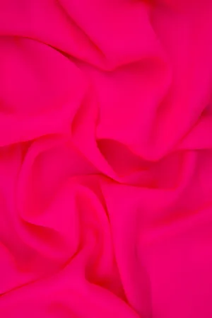 Hot Pink Silk Double Georgette Fabric