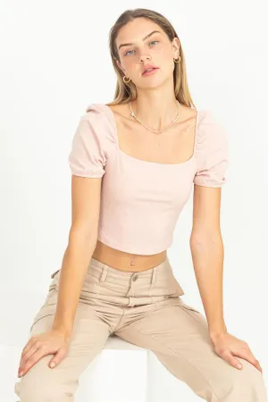 Hyfve Off Shoulder Crop Top - Khaki