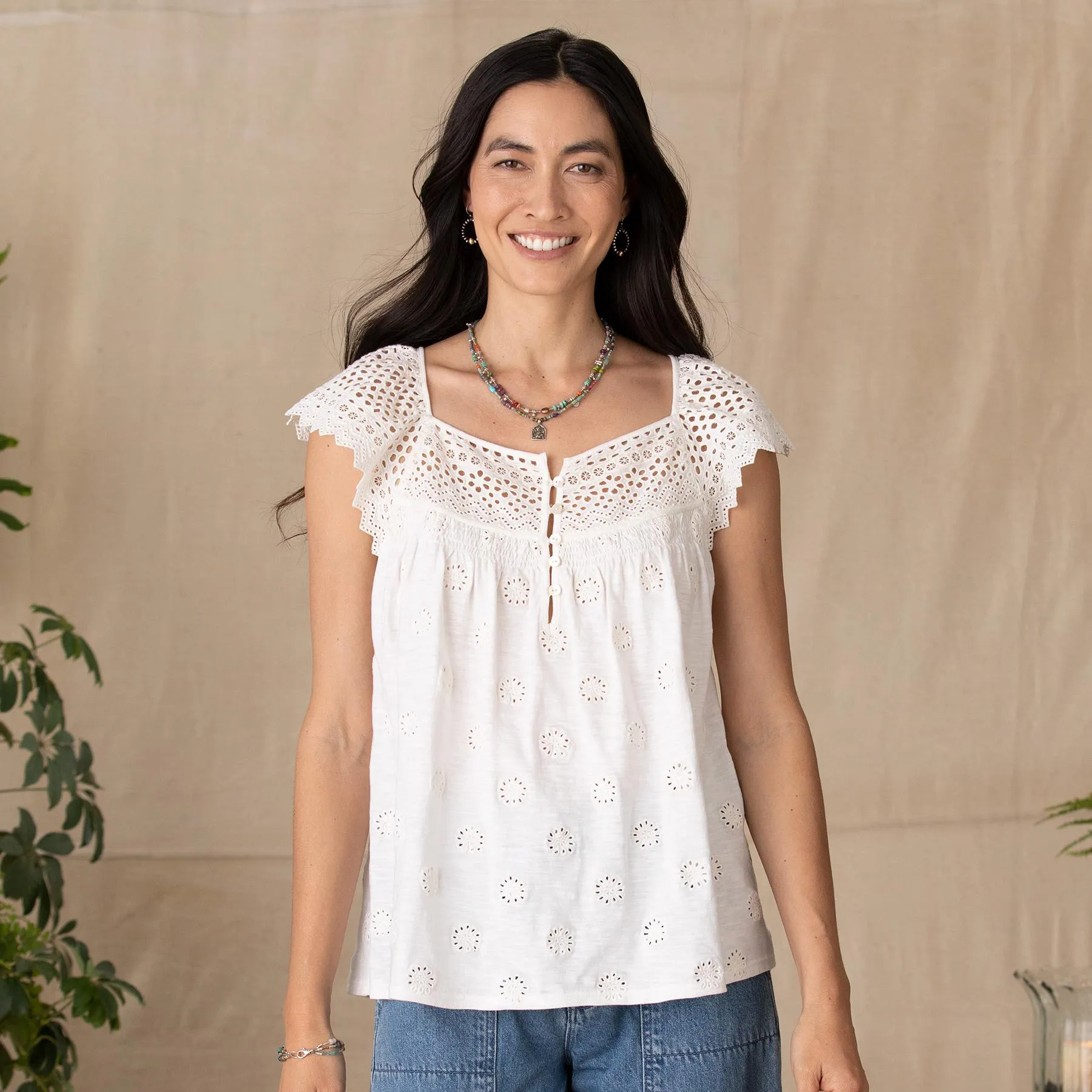 Isabella Eyelet Top