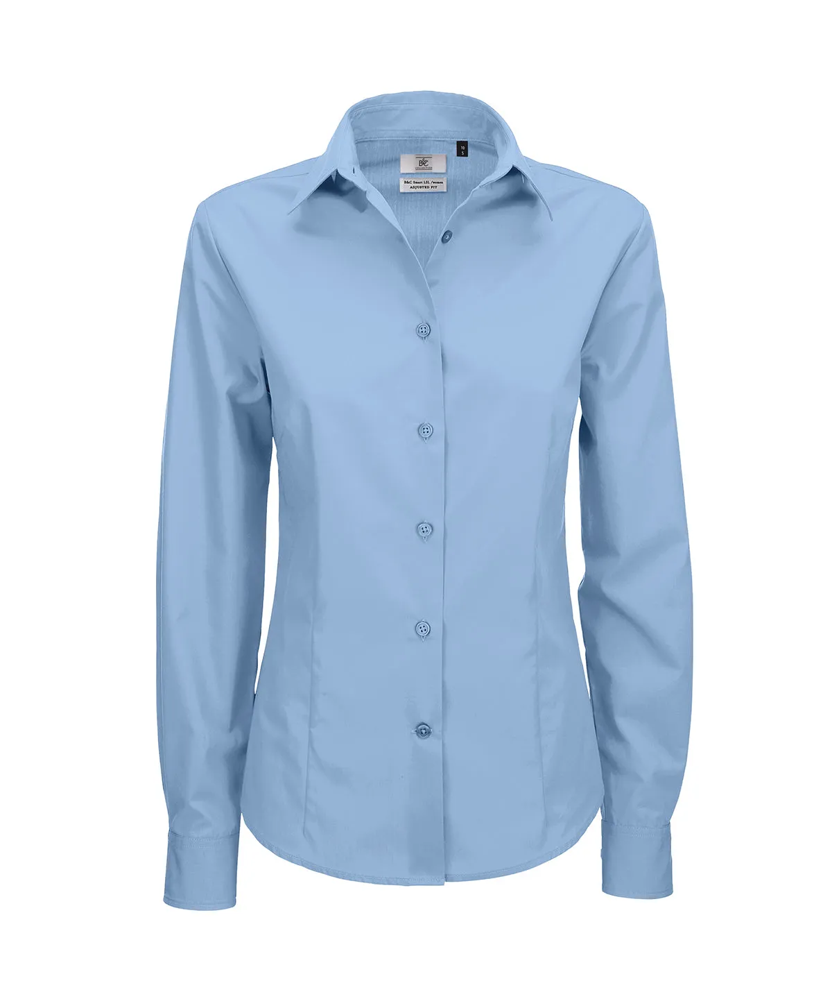 Light Blue - B&C Smart long sleeve /women