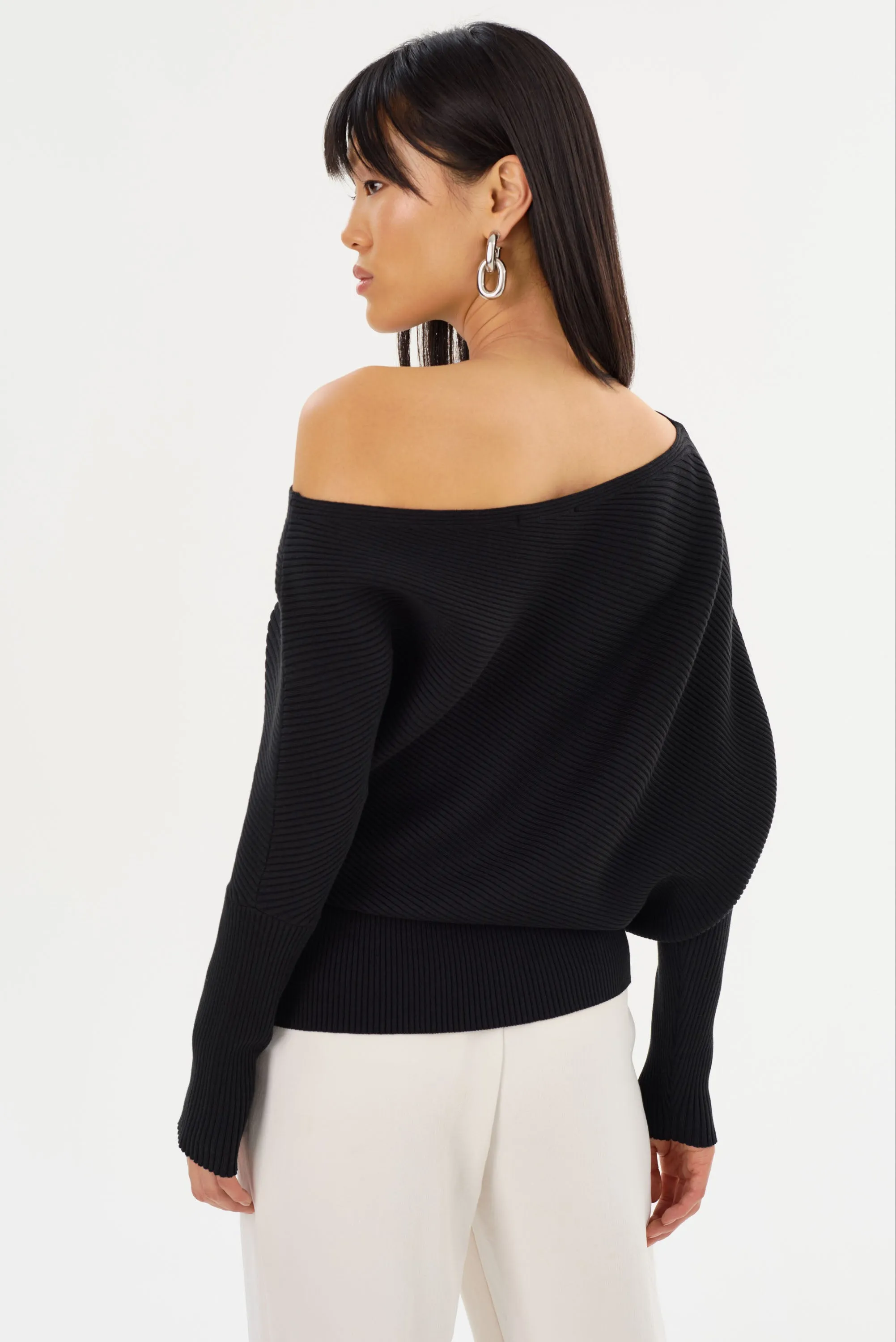 LORRAINE | Knit Off Shoulder Top