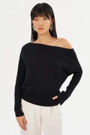 LORRAINE | Knit Off Shoulder Top