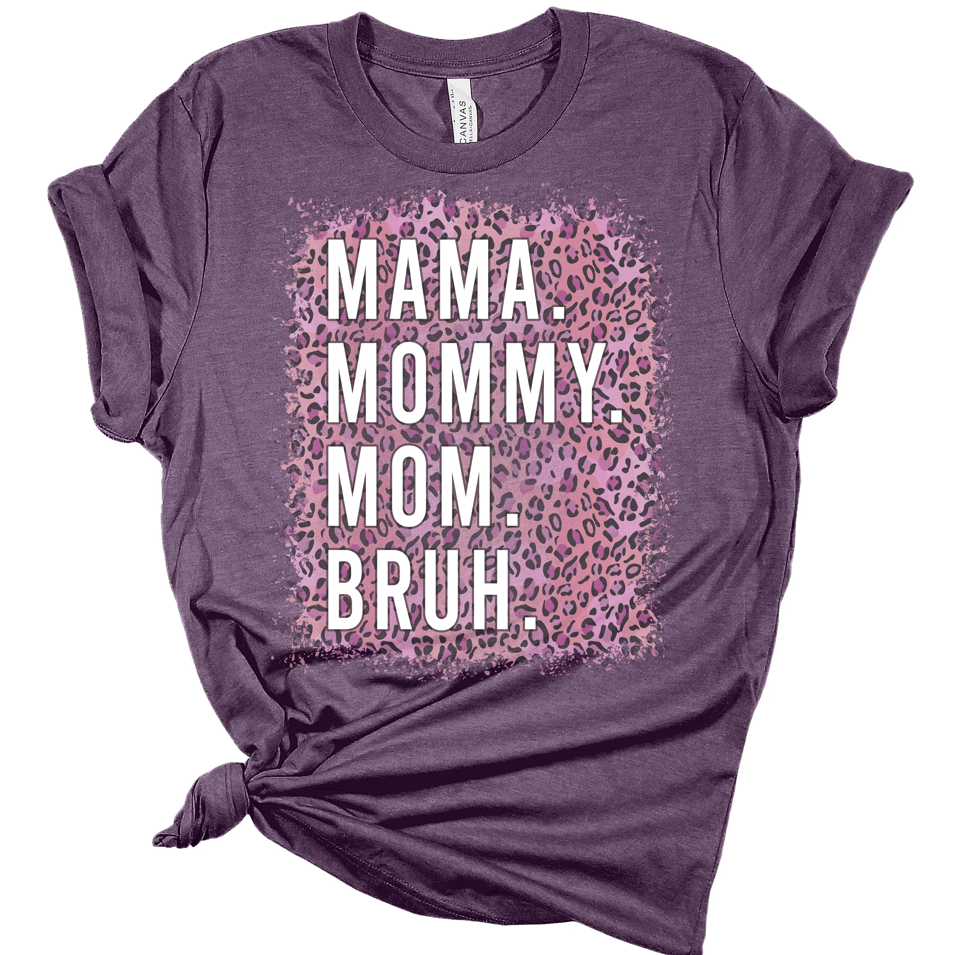 Mama Mommy Mom Bruh Shirt Funny Plus Size Graphic Tees for Women