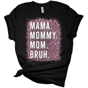 Mama Mommy Mom Bruh Shirt Funny Plus Size Graphic Tees for Women