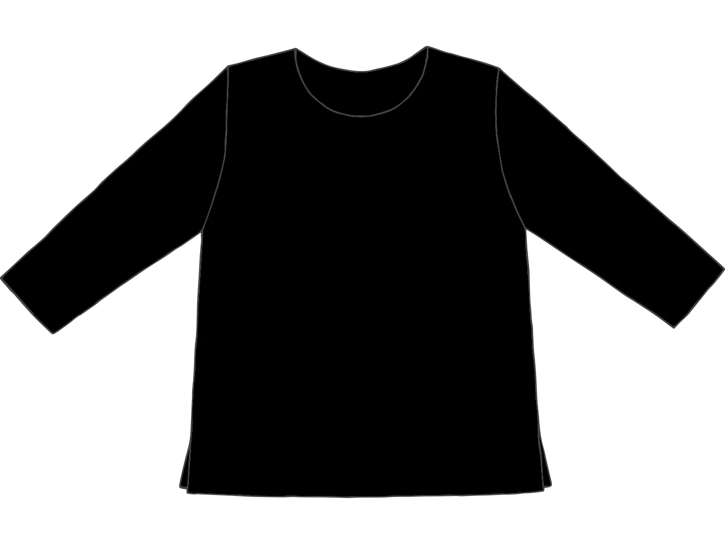 Midnight 3/4 Sleeve Top