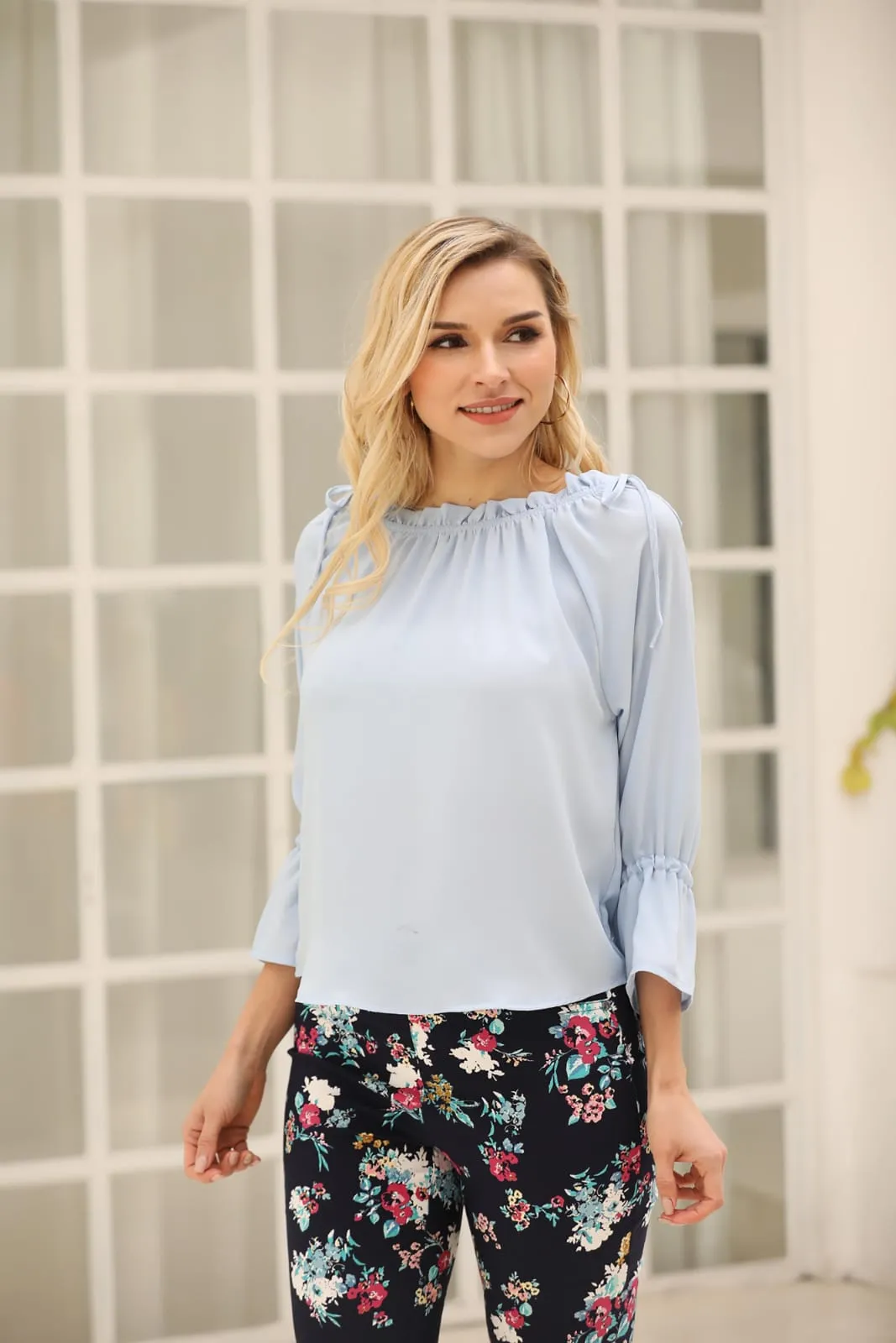 Off The Shoulder Drawstring Top