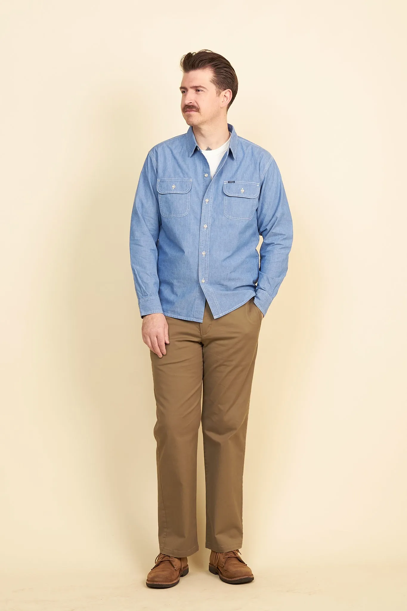 Rats Chambray Shirt - Indigo