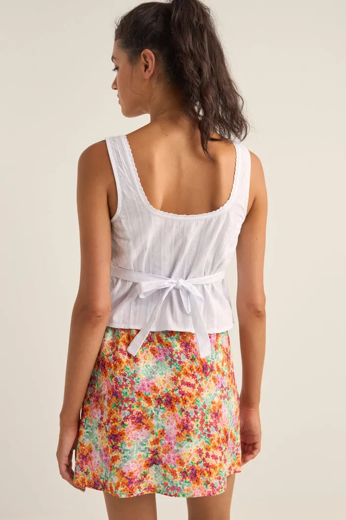 Rhythm Brighton Button Front Top - WHITE