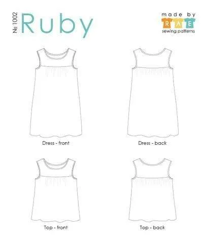 Ruby Dress or Top - Sizes XXS to 3X - Made by Rae