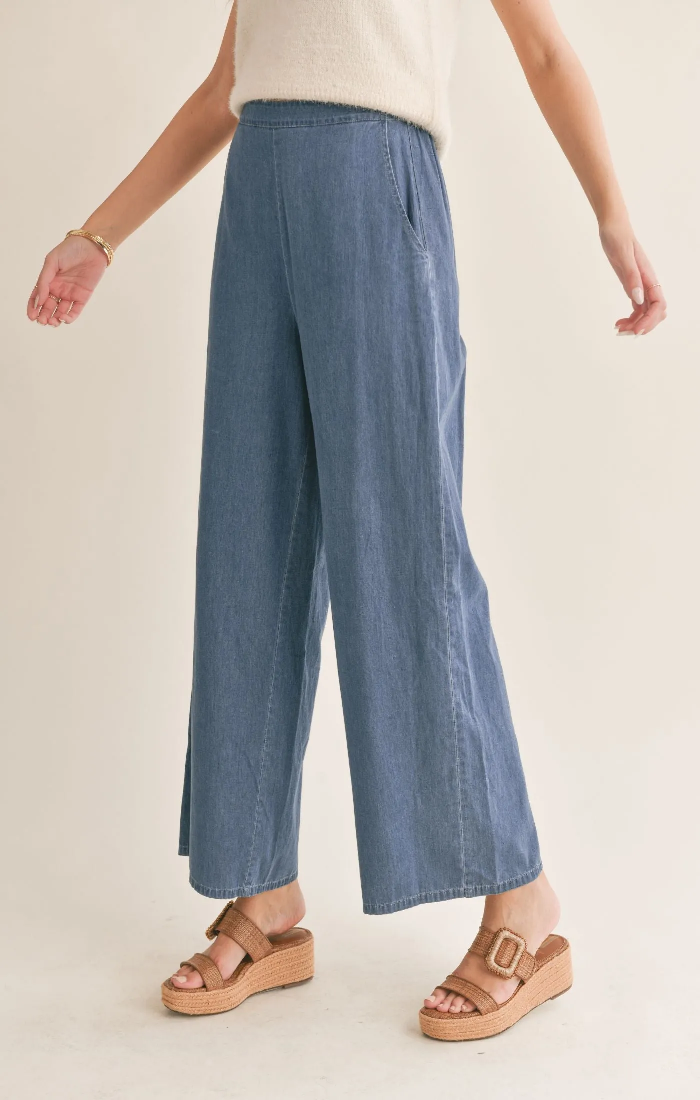 Sadie And Sage Conversations Chambray Pants