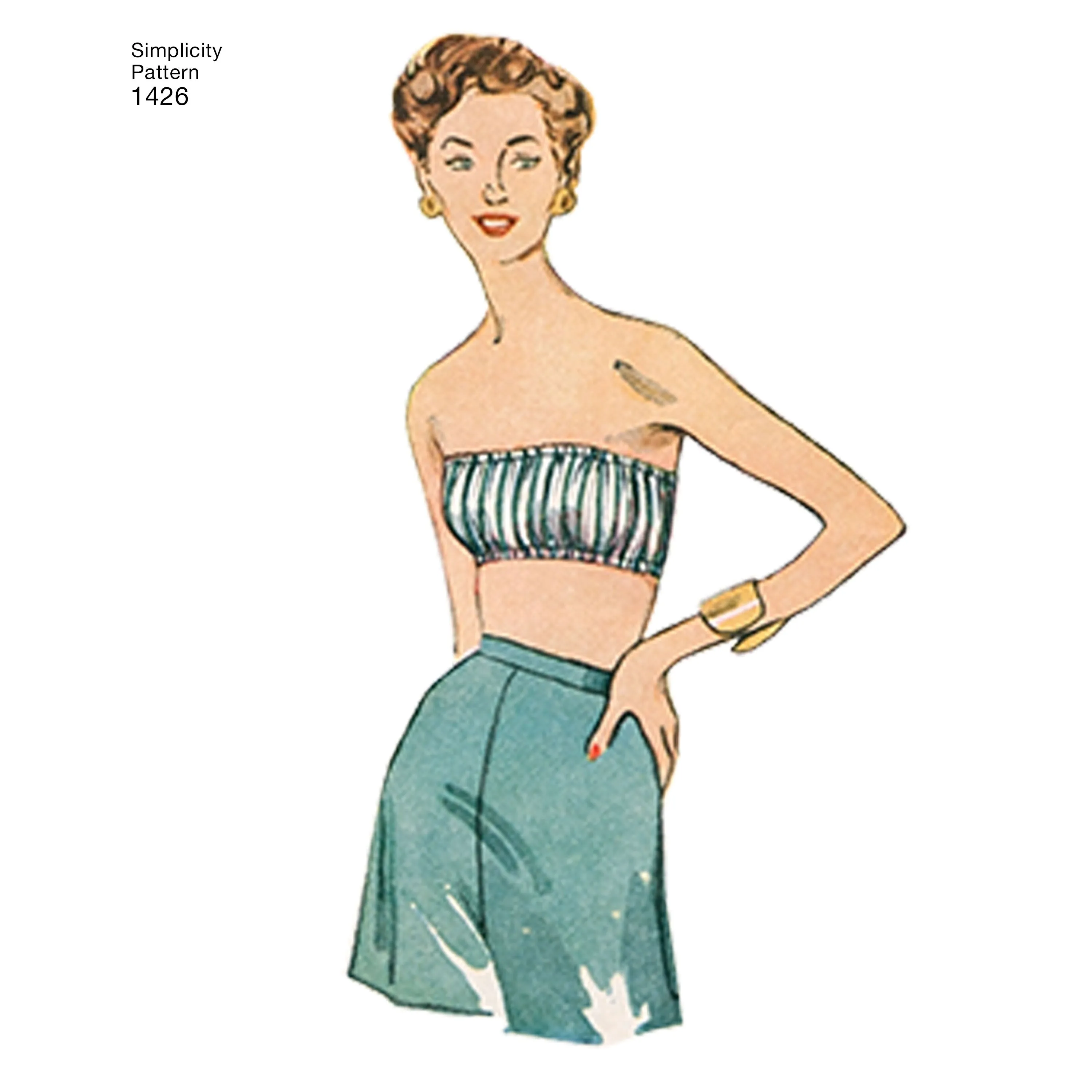 Simplicity Sewing Pattern 1426 Misses’ Vintage 1950’s Bra Tops