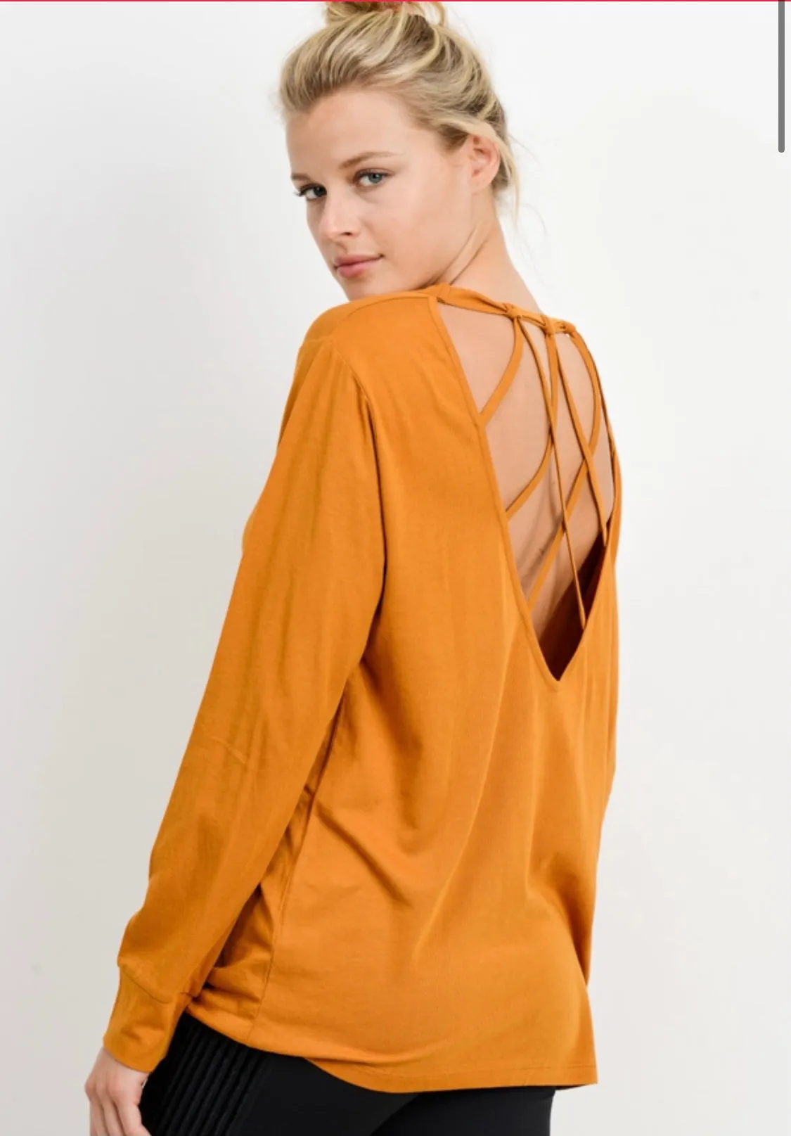 Strappy Back Accent Top