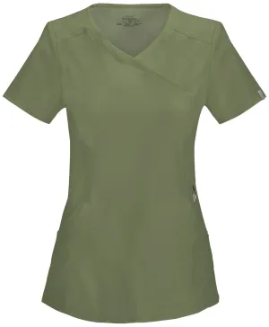 SVH - Physical Therapy -  2625A Olive Women's Infinity Mock Wrap Top