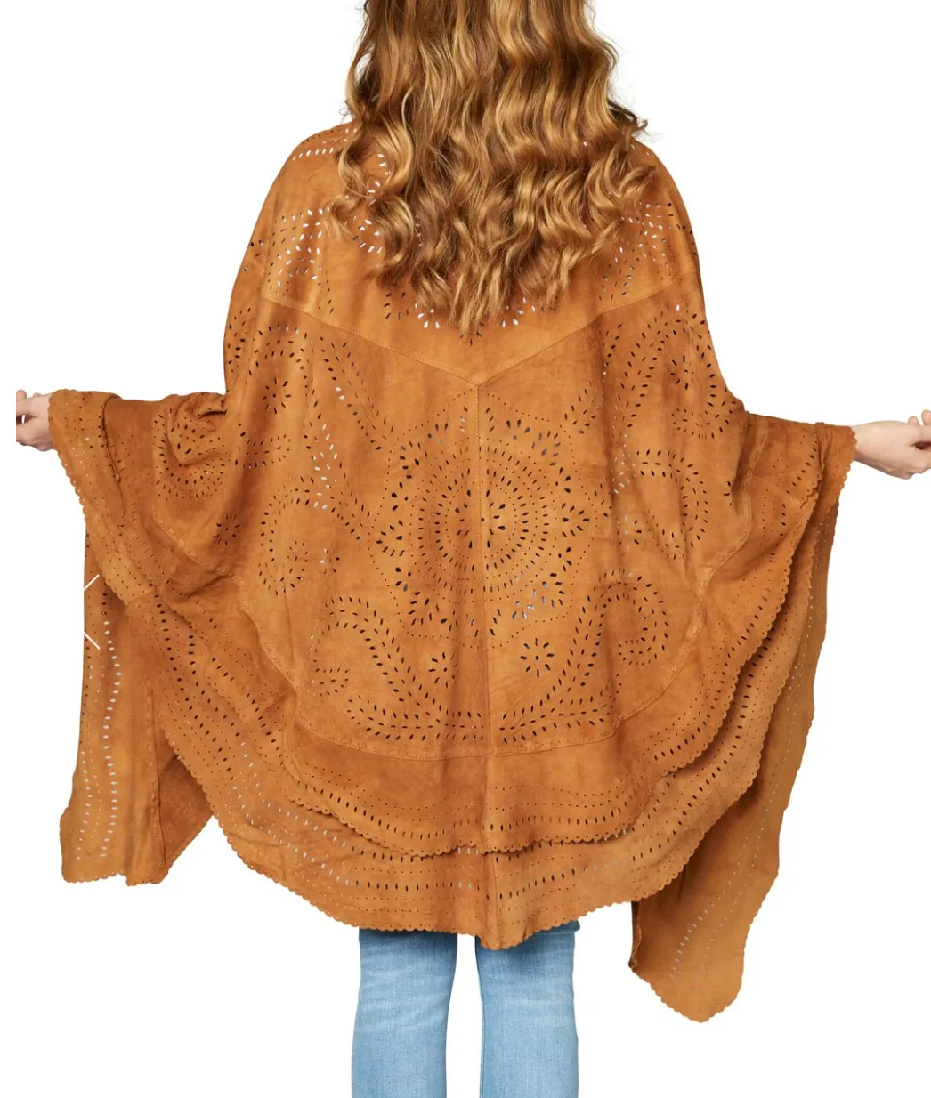 TBC Suzette Suede Shawl Caramel