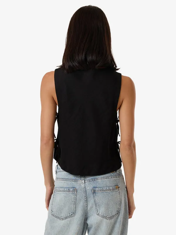 THRILLS Ember Tie Top - BLACK