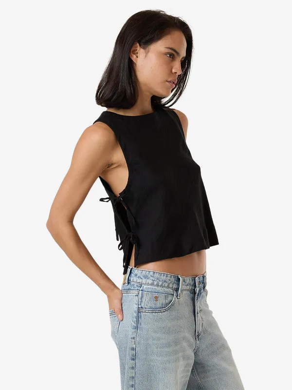 THRILLS Ember Tie Top - BLACK