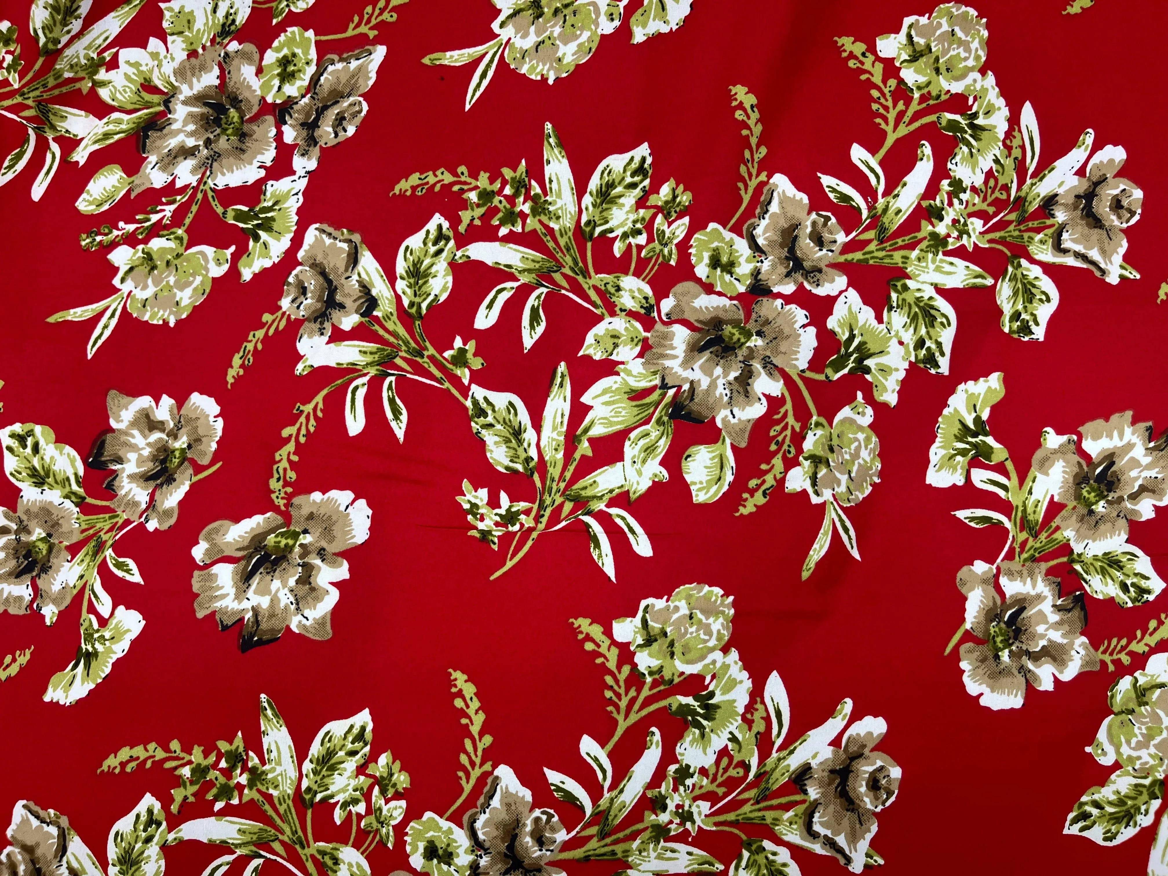 Tuberose - Clearance Printed Crepe Fabric